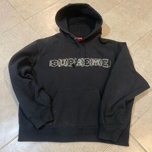 Supreme Black Logo Hoodie
